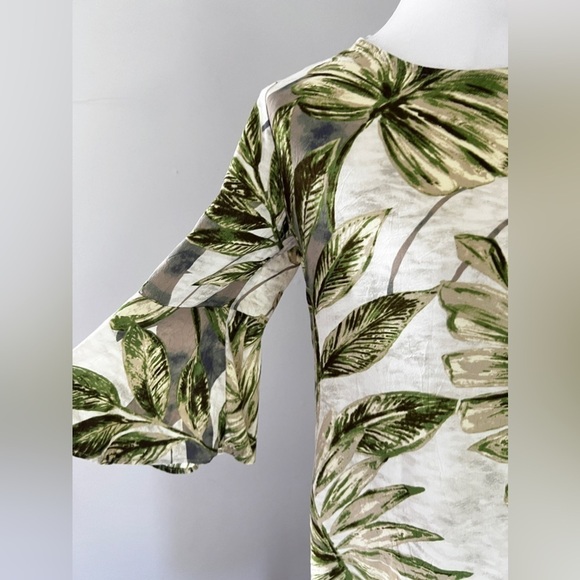 Jams World Harper Hawaiian Tropical Palm Dress West Coast Olive size XS - Picture 2 of 14